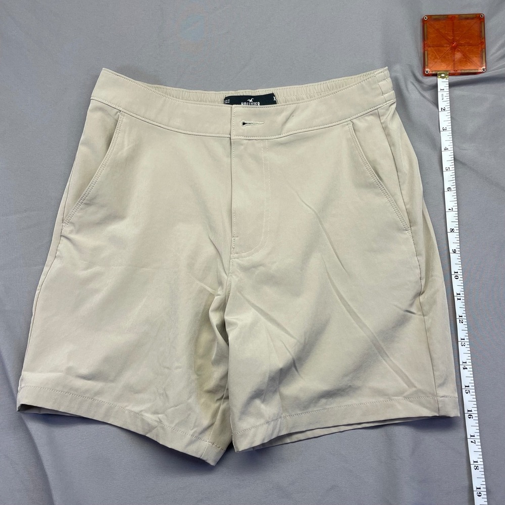Hollister Sport Shorts Mens XS Khaki Beige Tan Elastic Waist Athletic Casual